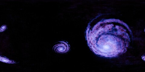 Wall Mural - high dynamic range galaxy image for lighting and 3d visualization