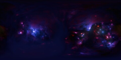 Wall Mural - realistic purple ultra hd 12k hdri space skybox with stars and nebula - 360° seamless equirectangula