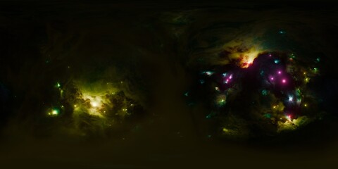 Wall Mural - 360-degree hdr image of a distant star system