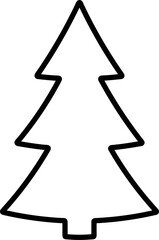 Wall Mural - christmas tree contour icon