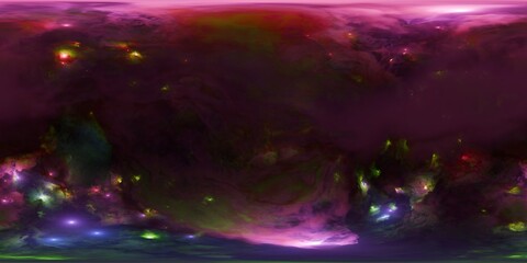 Wall Mural - breathtaking 12k hdri red and gold nebula with stars - ideal for sci-fi, space-themed designs, and v