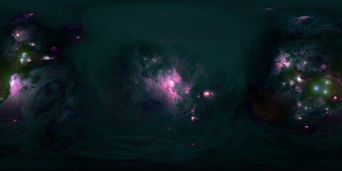 Wall Mural - 360-degree HDR Environmental Texture of the Milky Way
