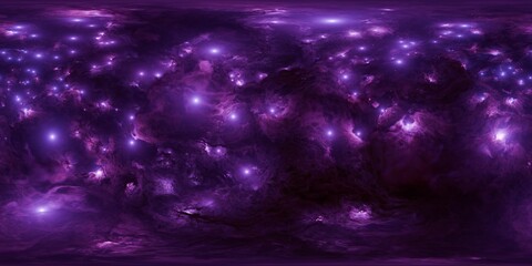 Wall Mural - Purple Photorealistic HDRi 12K Skybox of Space Nebula and Starfield - Seamless 360° Environment Map for Game Design and 3D Environments