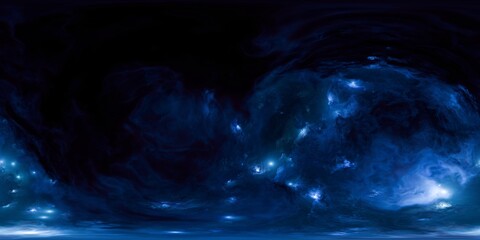 Wall Mural - Ultra-Realistic Seamless 12K HDRi Skybox of Cosmic Nebula and Stars in 360° Equirectangular Panorama - Perfect Environment Map for 3D Scenes, Sci-Fi Visuals, and VFX Lighting