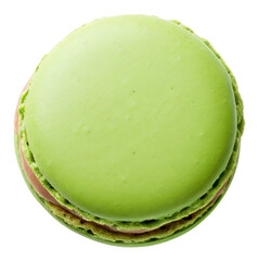 Wall Mural - PNG A green macaron macarons food white background.