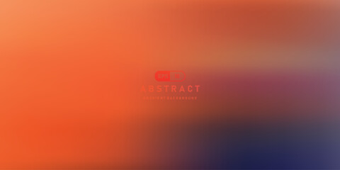 Poster - orange and deep blue abstract gradient vector background