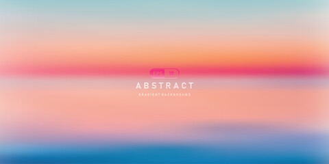 Poster - afternoon Sea abstract gradient vector background. blue orange blue pink gradient vector background
