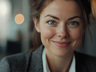 Sticker - Professional Woman Smiling at the Camera