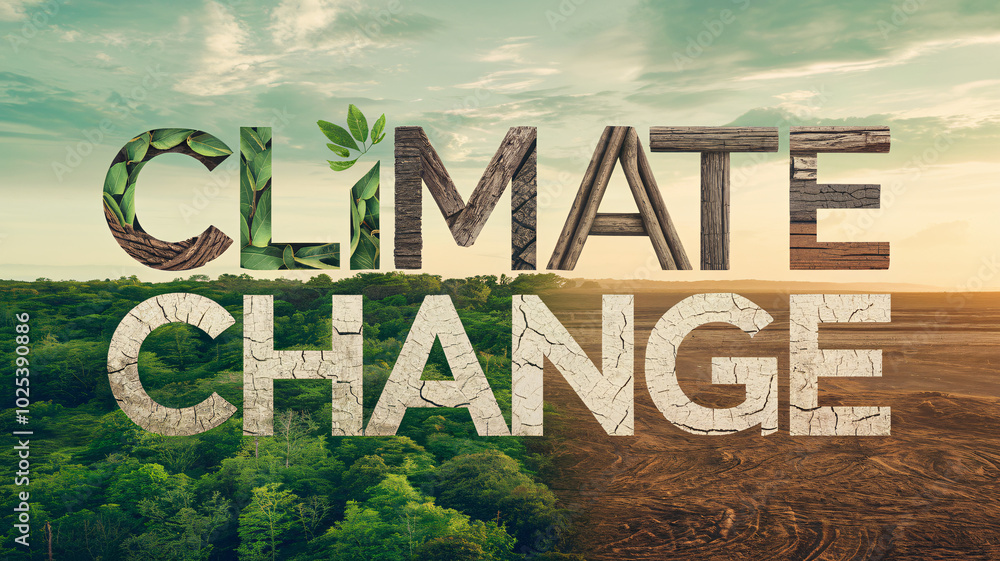 Climate Change Text Image