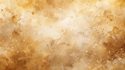 Wall Mural - Close-up abstract light brown watercolor splashes background