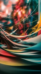 Blurry bright background abstraction with coloured lines