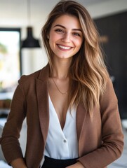 Sticker - Stylish Businesswoman Smiling