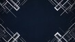 © Raffaza - Abstract geometric pattern of white lines on a dark blue background with copy space in the center.