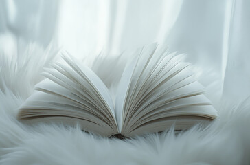 close up of open book