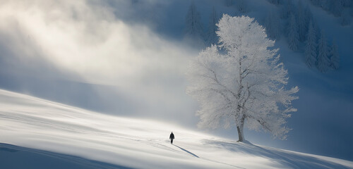 winter landscape in the mountains