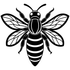 Sticker - bee icon silhouette