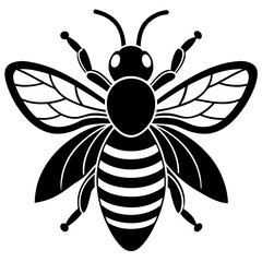 Sticker - bee icon silhouette