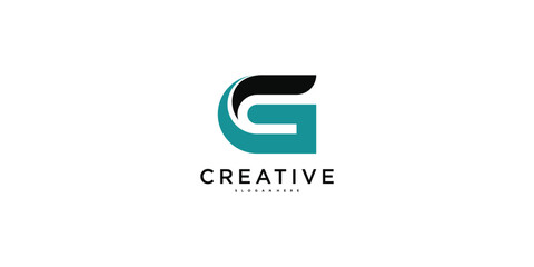 Wall Mural - Creative modern initial letter G logo design. Premium Vector