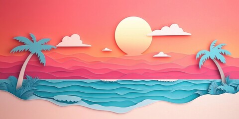 Wall Mural - Deserted coastal landscape, Desolate beach scene