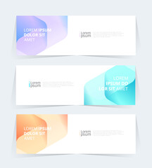 Geometric banner design with Vector presentation template.