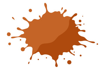 Copper Brown paint splatter | vector on white background