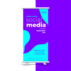 Wall Mural - pull up standee page template for company event