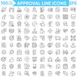 © Arslan - Approval Line icons Vector And Illustrator Set