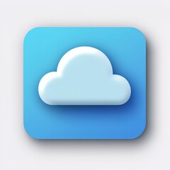 Stylized blue cloud icon on a modern background, symbolizing digital storage and connectivity.