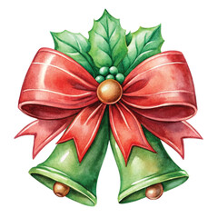 Christmas Day Elements bow  clipart watercolor