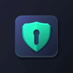 Stylized shield icon representing security and protection, suitable for digital applications.