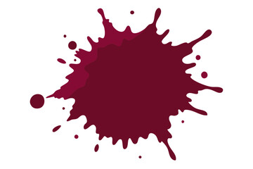 Maroon paint splatter | vector on white background