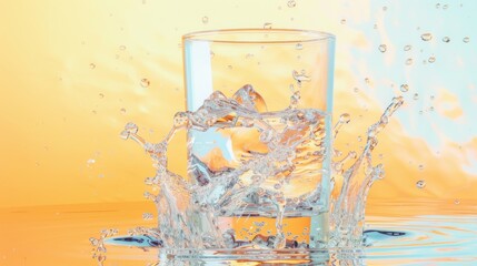 Refreshing Water Splash in Bright Colors