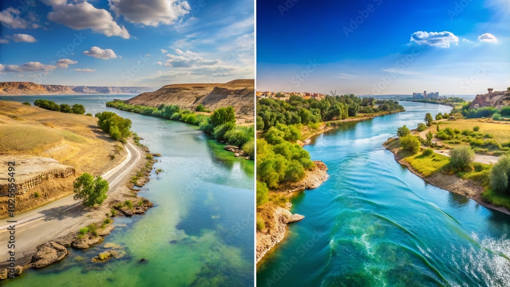 Euphrates River Transformation Stunning Before And After Images Show Euphrates River Transformation Stunning Before And After Images Show