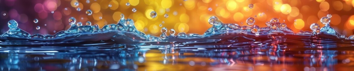 Vibrant 3D Render of Colorful Liquid Splash