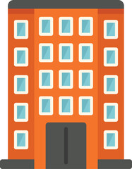 Sticker - Modern office building with large windows, representing an urban business center