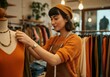 © Rizka - Fashion Designer Measuring Fabric on a Mannequin