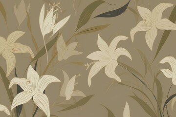 Sticker - seamless floral pattern