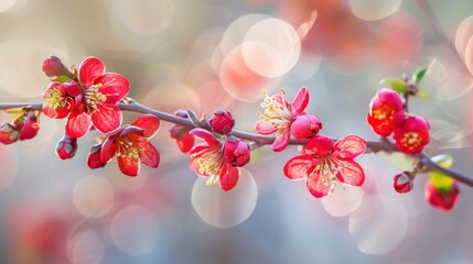 Sticker - Cherry Blossoms with Soft Focus Background