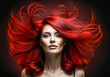 © AlexCobalt - Vibrant red hair concept for beauty and fashion photography