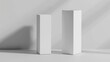 © Amin arts - White tall and slim 3D packaging box, upright position, ideal for product showcasing.