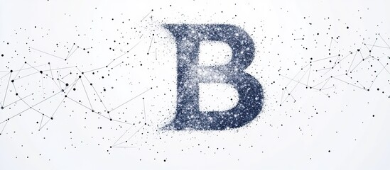 Wall Mural - Abstract Letter B made of Particles