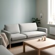 © emongraphic - Sofa mockup Minimalist Scandinavian living room, abstract wall art