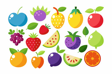 Wall Mural - Seamless pattern with fruits