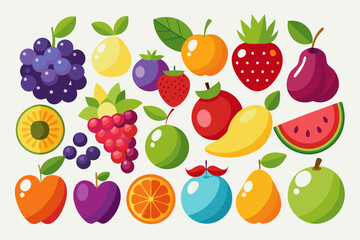 Wall Mural - Seamless pattern with fruits