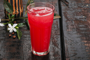 Cocktail with sweet watermelon juice