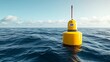 © speedz - Radar Scanning for Tsunami Waves at Sea: A radar buoy floating in the middle of a vast ocean, with radar signals scanning the horizon for any unusual wave patterns.