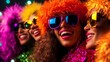 © Sukifli Dakheng - Vibrant friends celebrating with colorful outfits and sunglasses