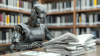 Wall Mural - artificial intelligence in document analysis, the role of artificial intelligence in document analys