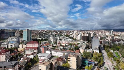 Sticker - A view of Pristina, Kosovo