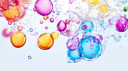 Wall Mural - Colorful liquid bubbles